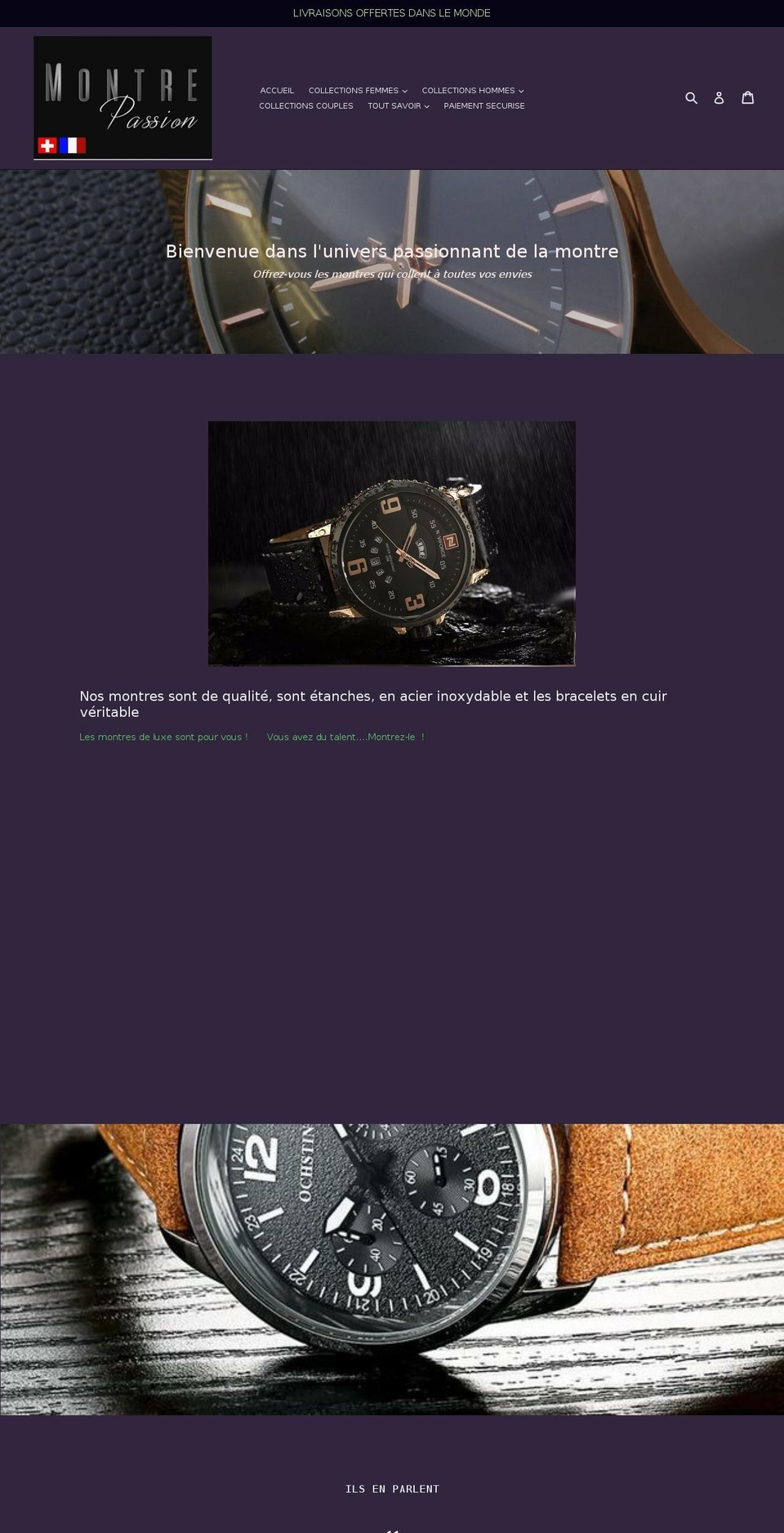 montresonline.com shopify website screenshot