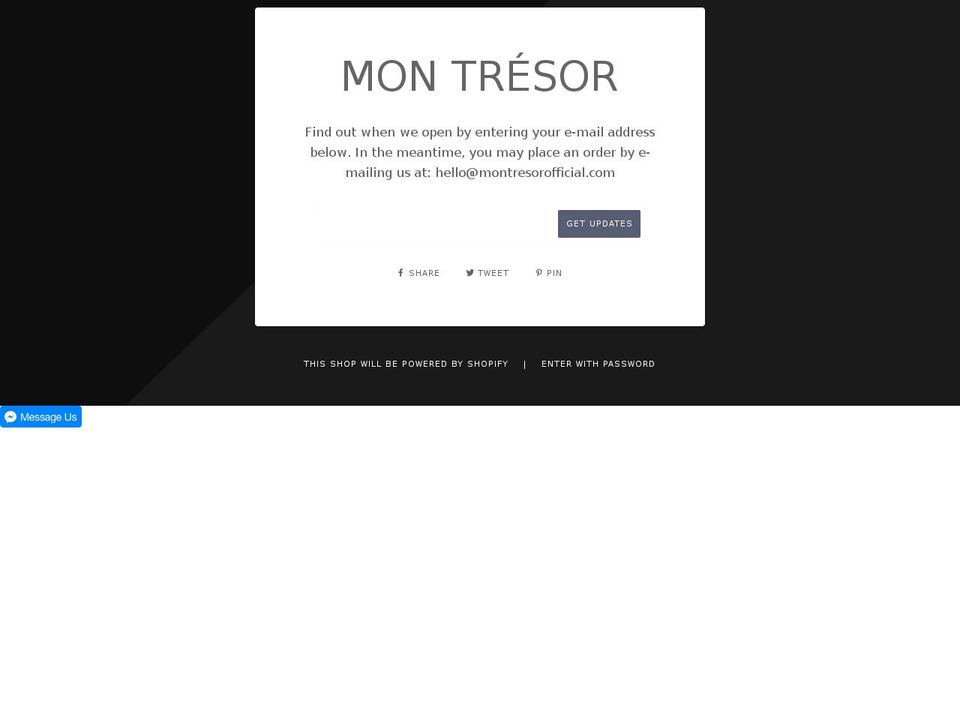 montresorofficial.com — Shopify storefront screenshot