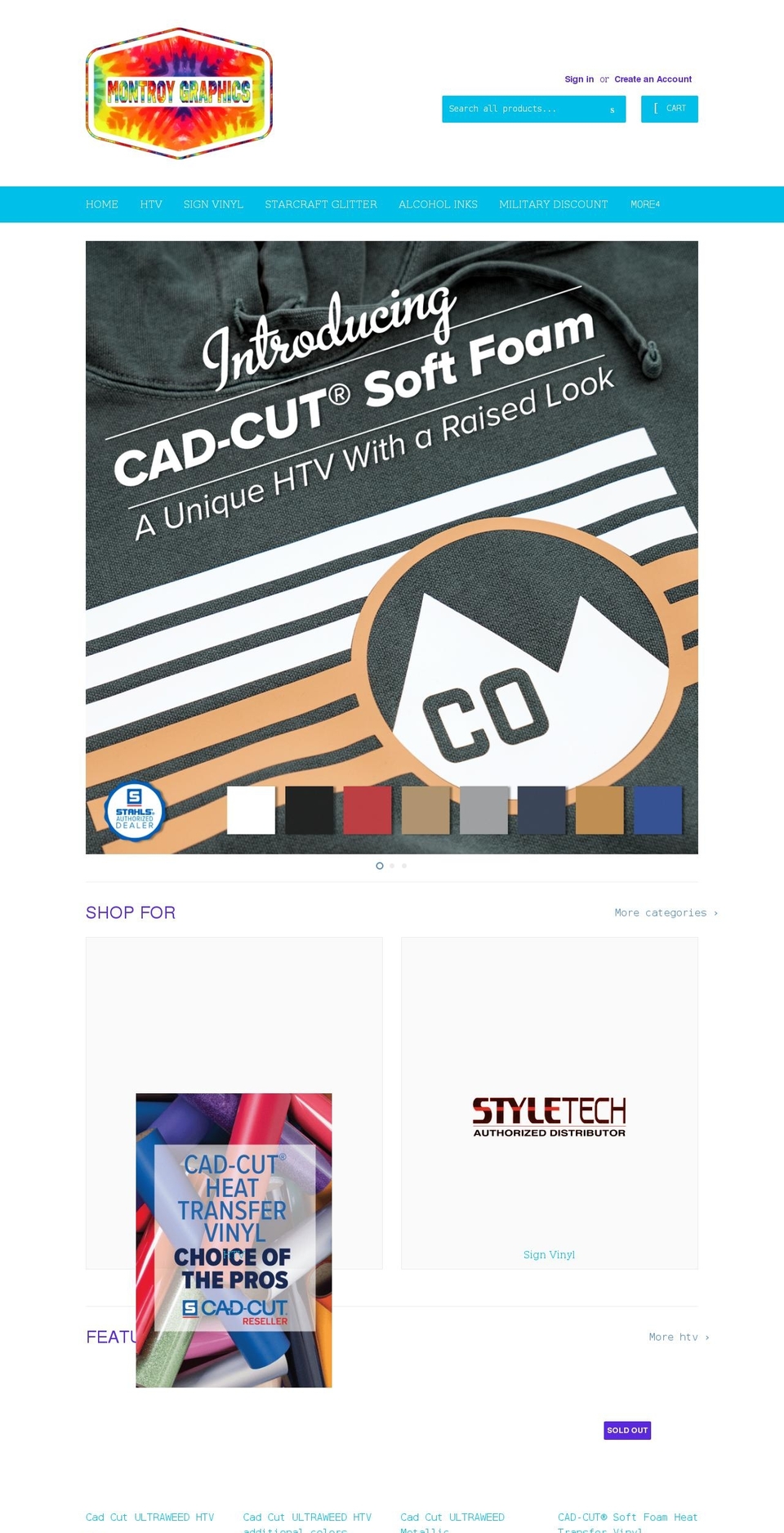 montroygraphics.com shopify website screenshot