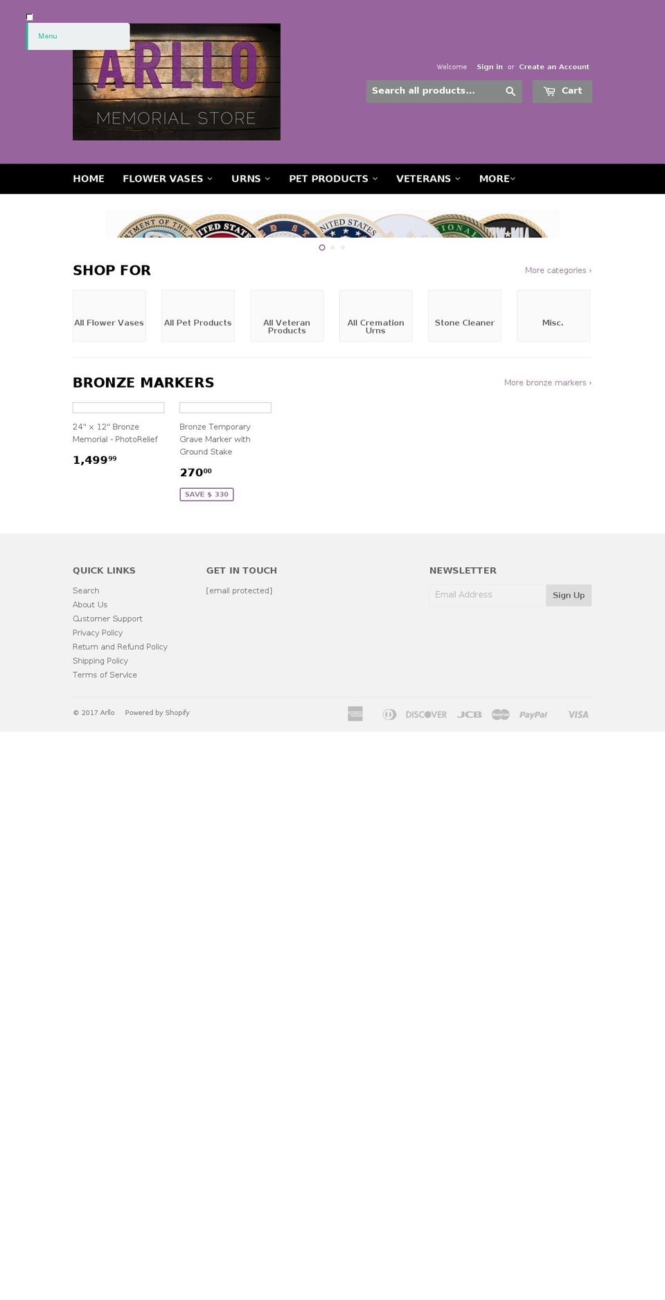 monumentaccessories.com — Shopify storefront screenshot