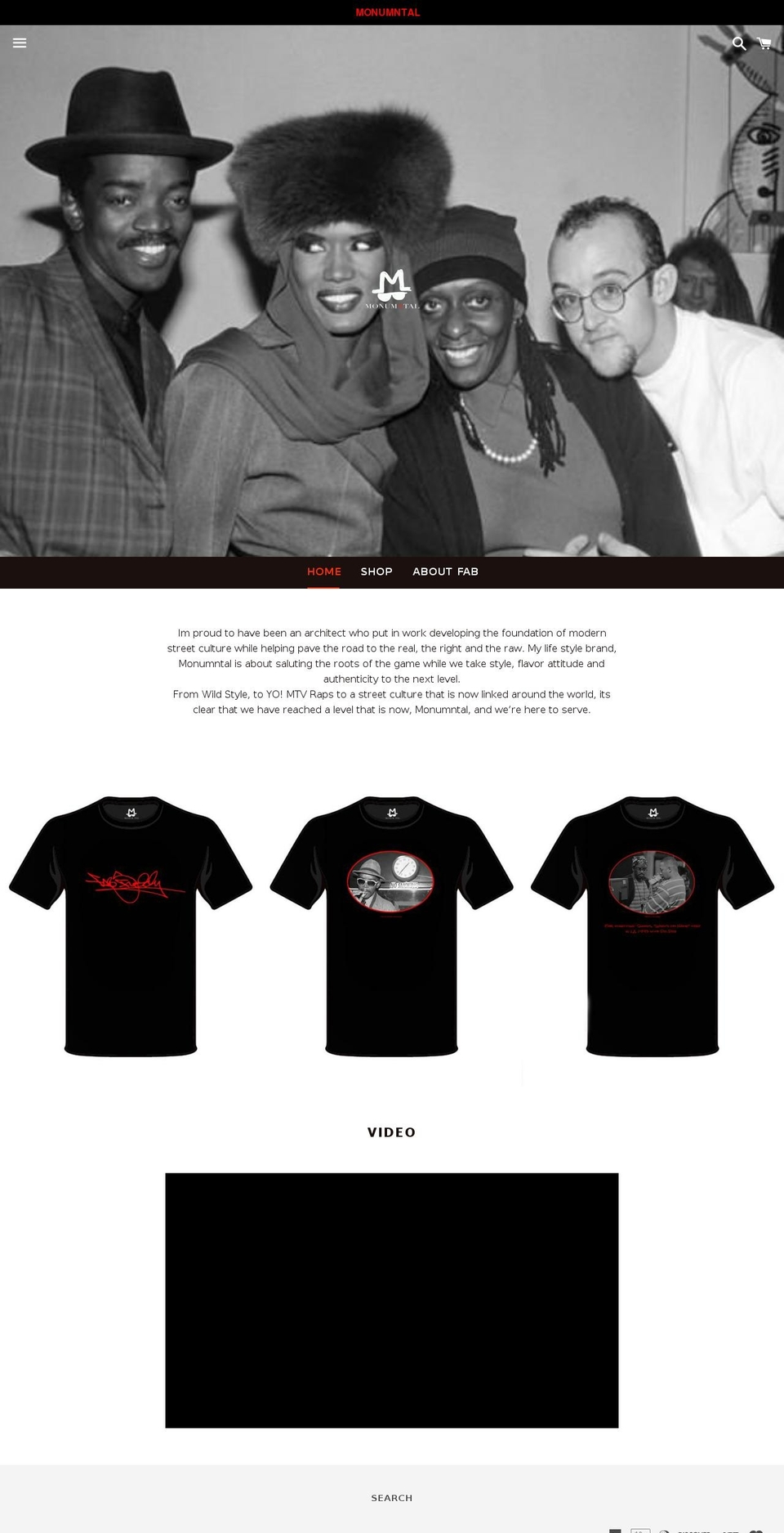 monumntal.com — Shopify storefront screenshot