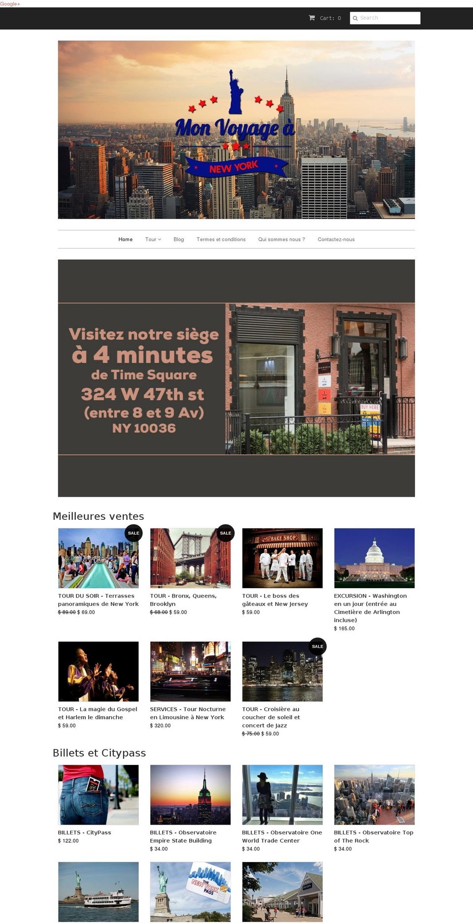 monvoyageanewyork.com shopify website screenshot