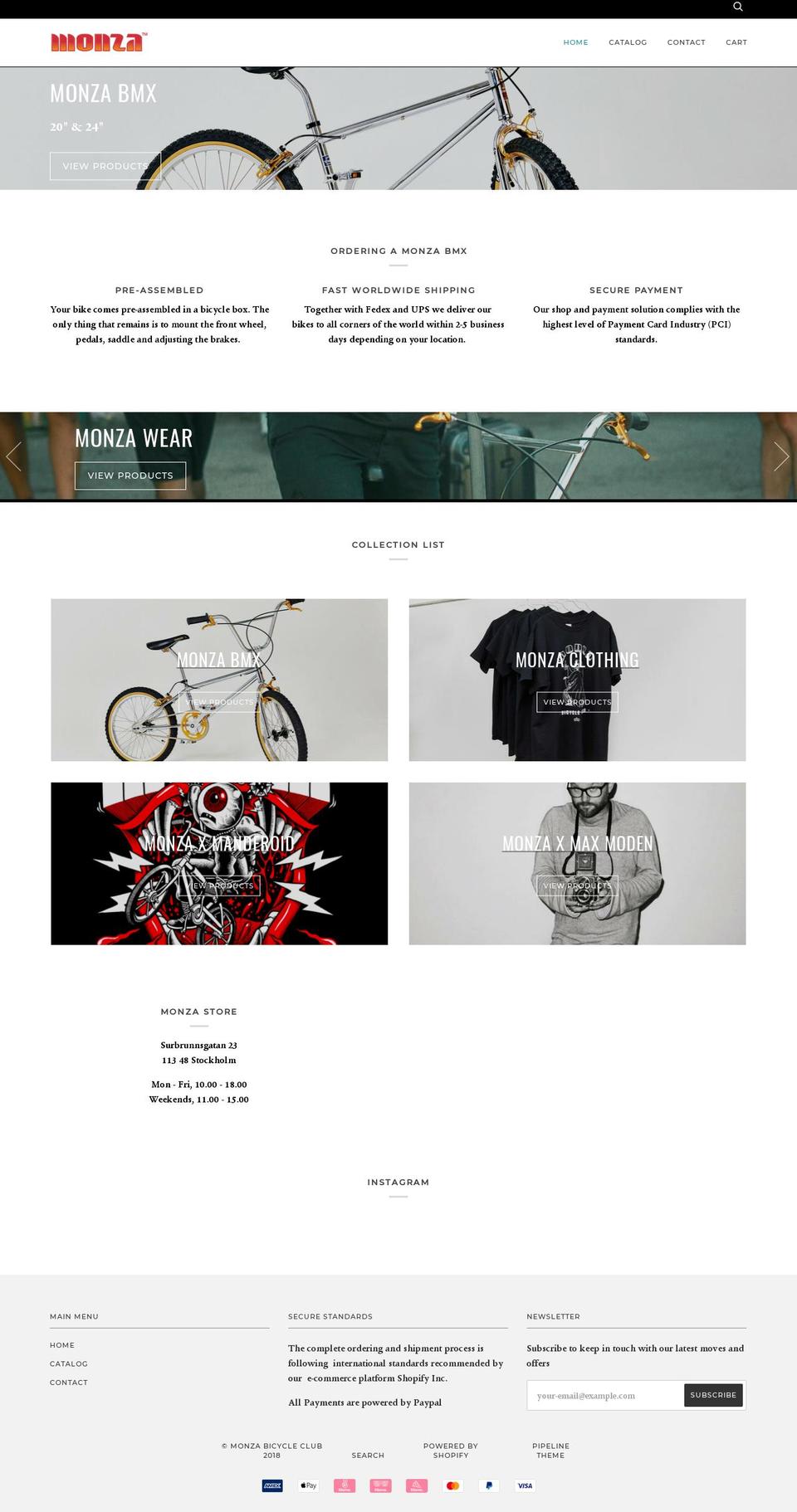 monzabc.com — Shopify storefront screenshot