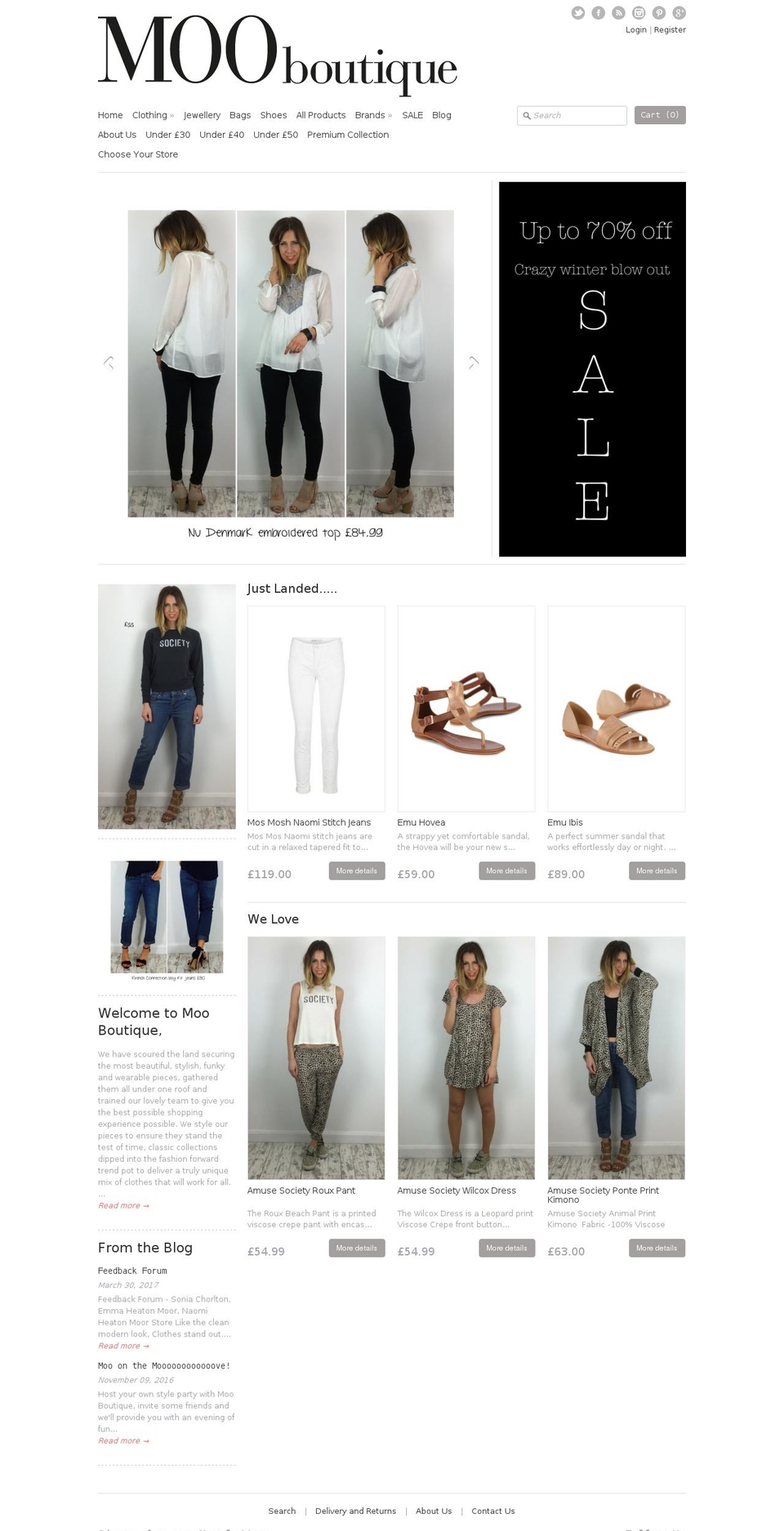 moo-boutique.co.uk shopify website screenshot