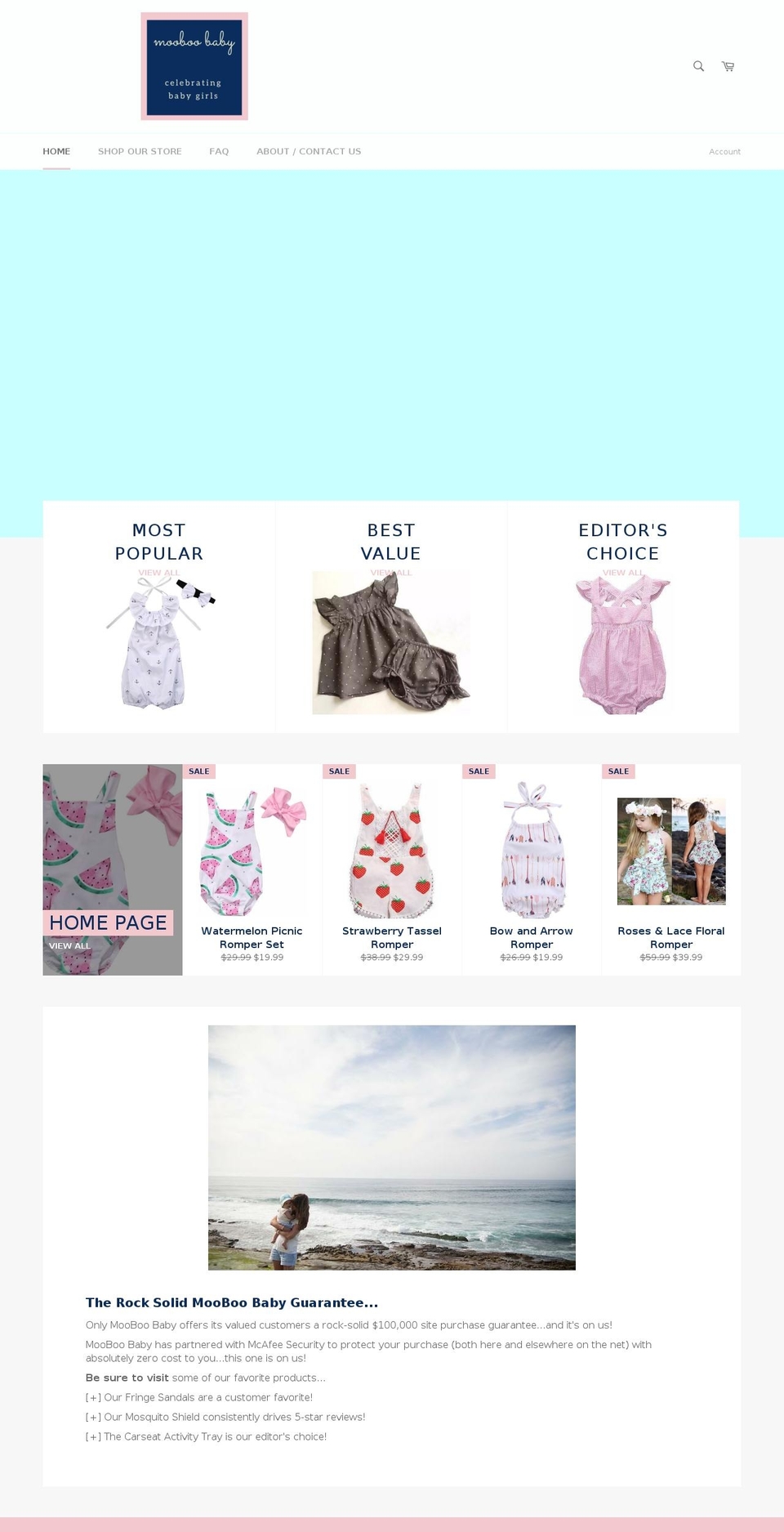 mooboobaby.com — Shopify storefront screenshot