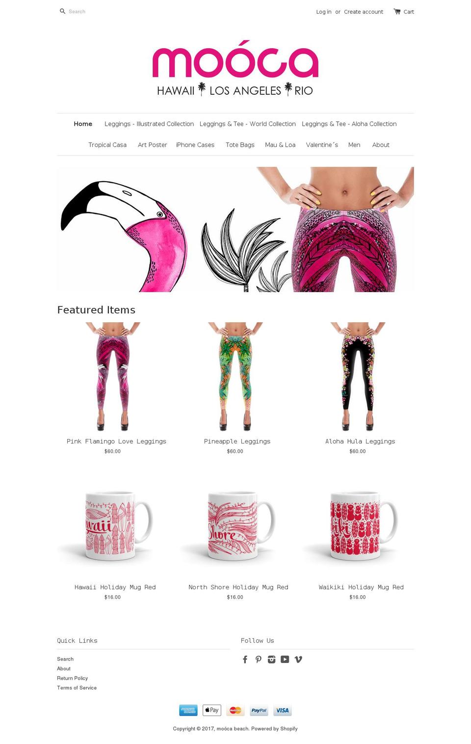 moocabeach.com shopify website screenshot