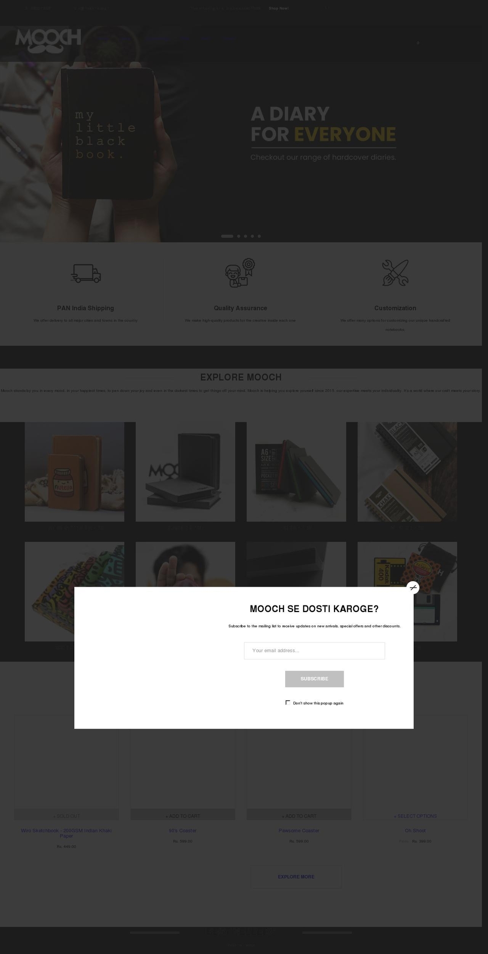 mooch.design shopify website screenshot