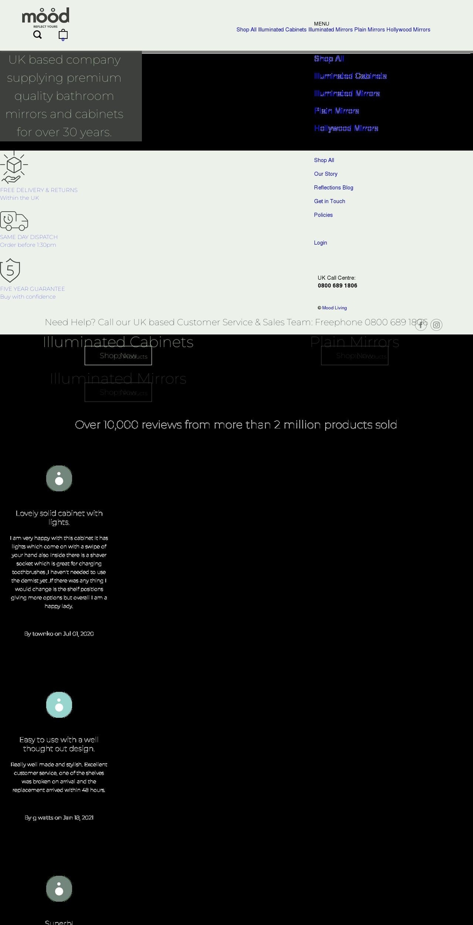 mood-living.co.uk shopify website screenshot