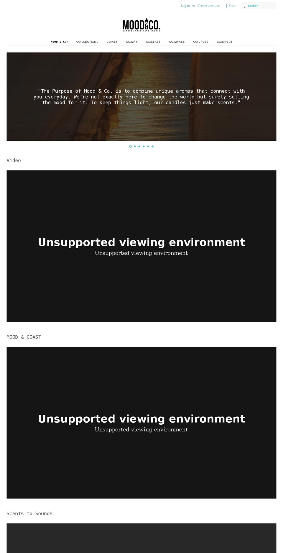 moodandco.com shopify website screenshot