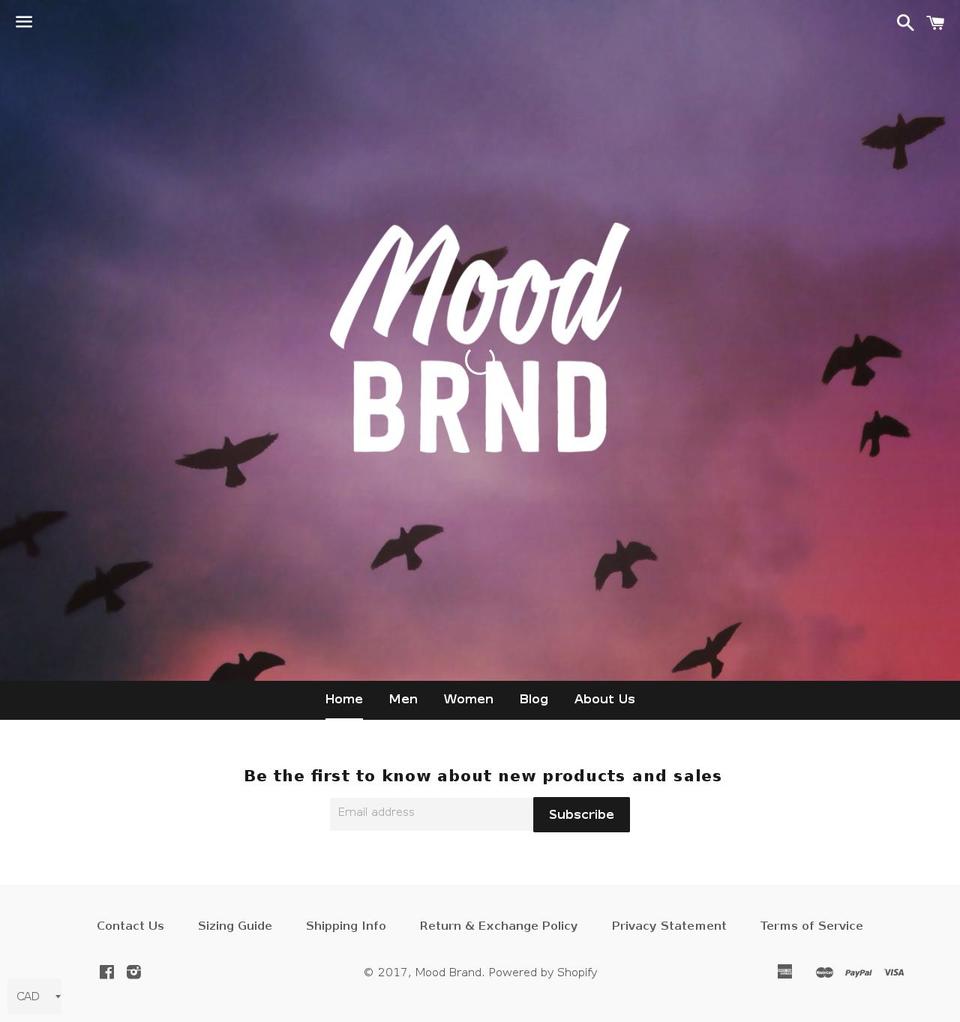moodbrand.com shopify website screenshot