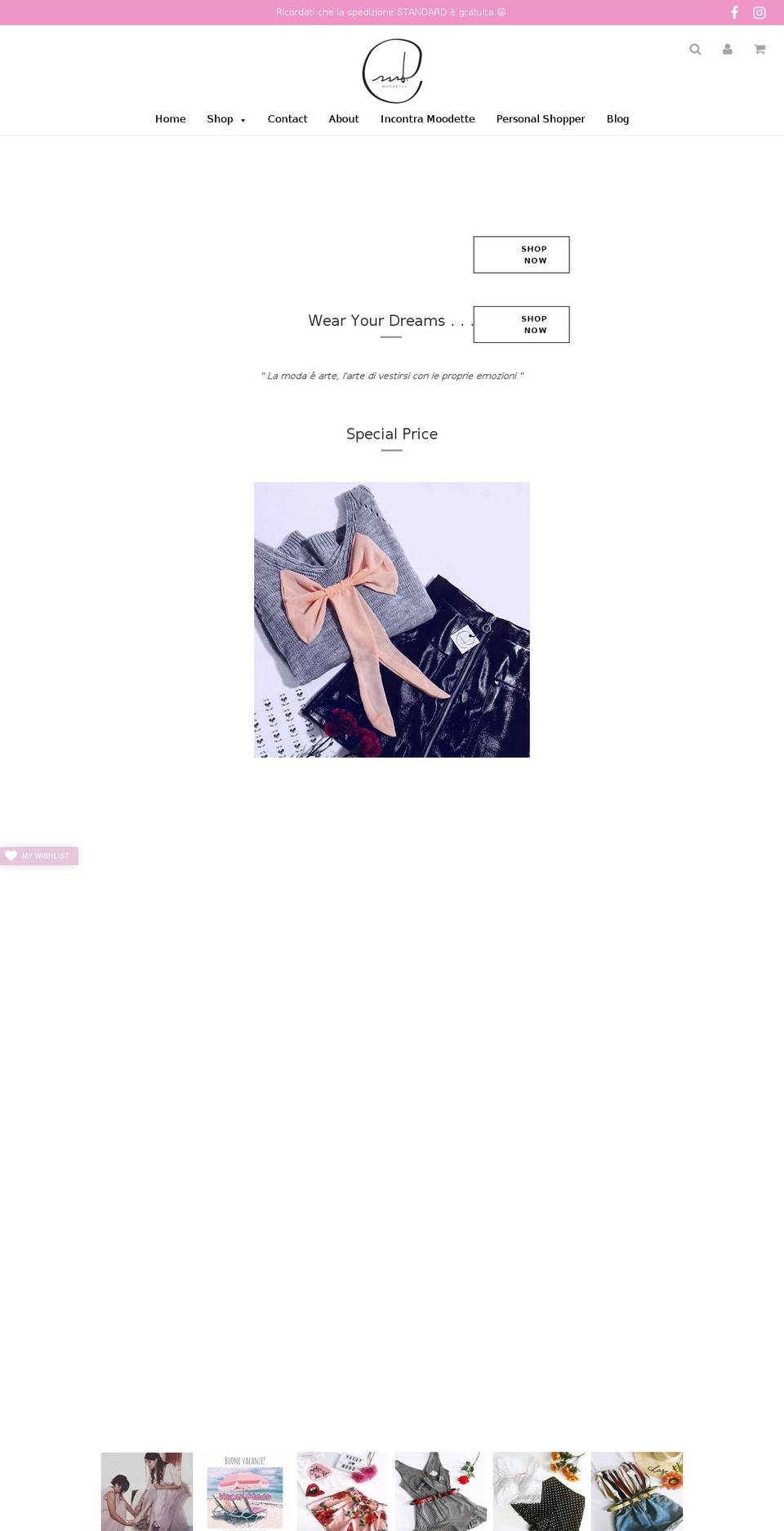 moodette.com — Shopify storefront screenshot
