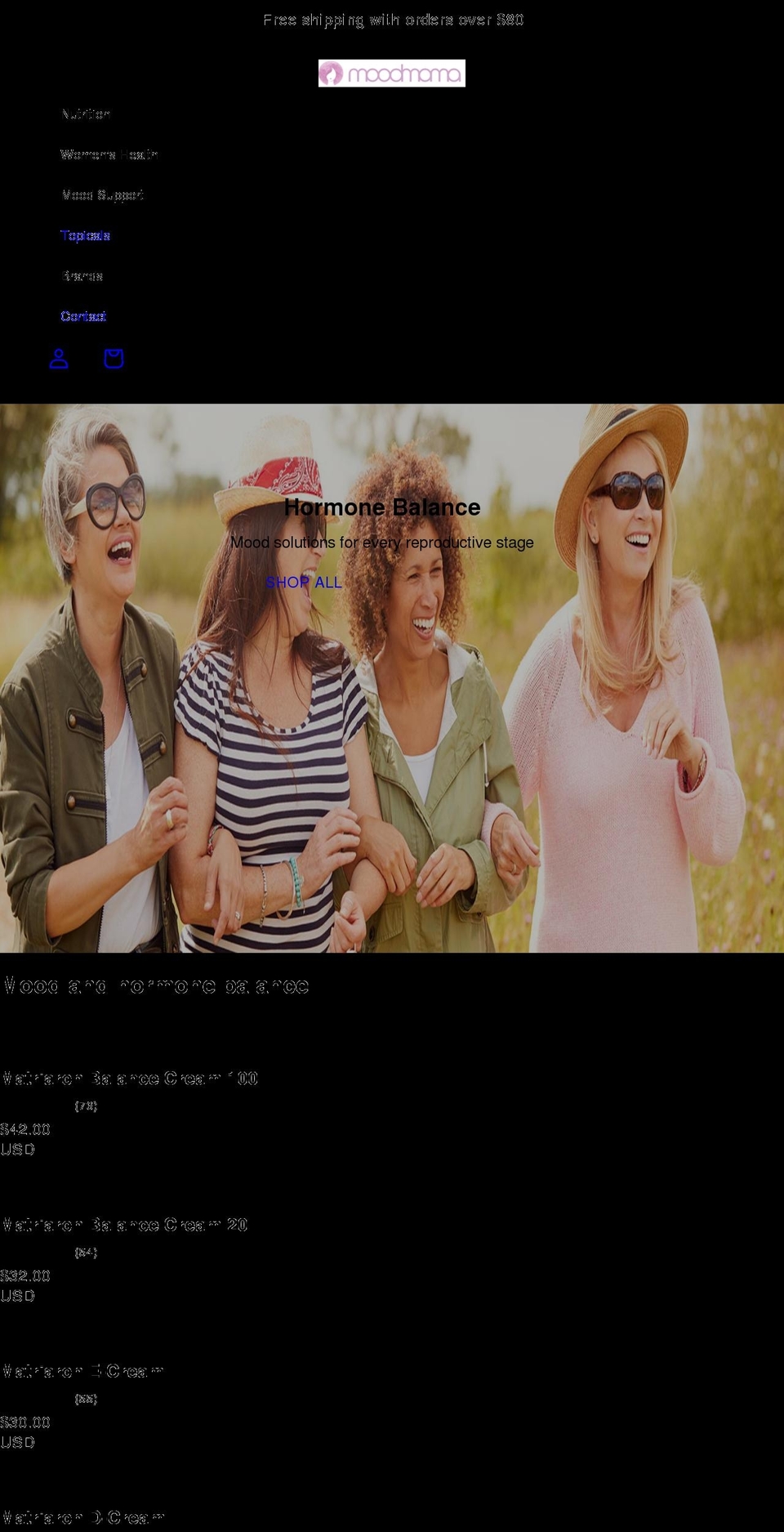 moodmama.com shopify website screenshot
