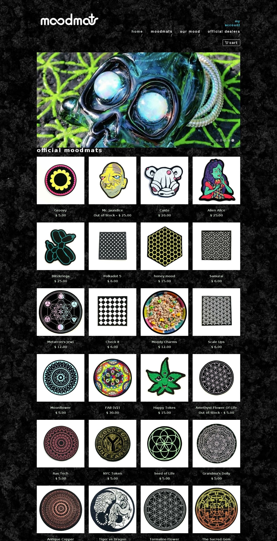 moodmats.com shopify website screenshot