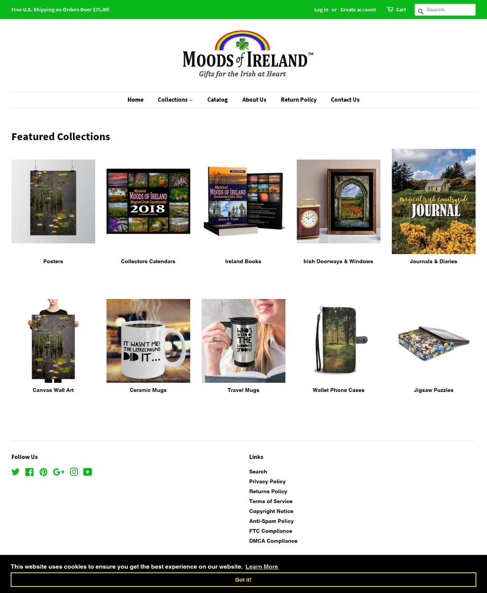 moodsofireland.com shopify website screenshot