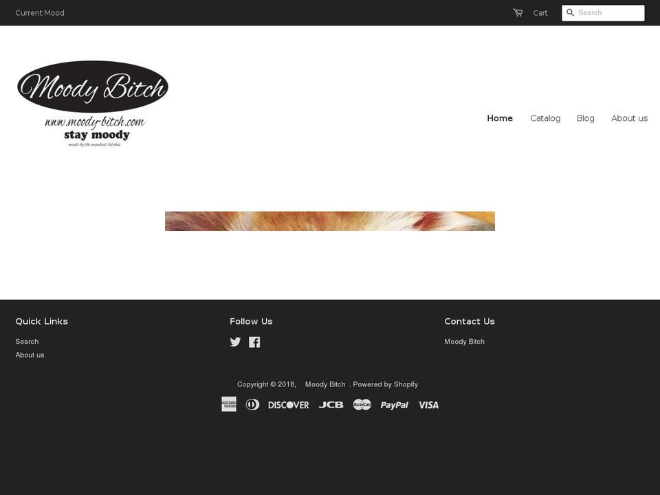 moody-bitch.com shopify website screenshot