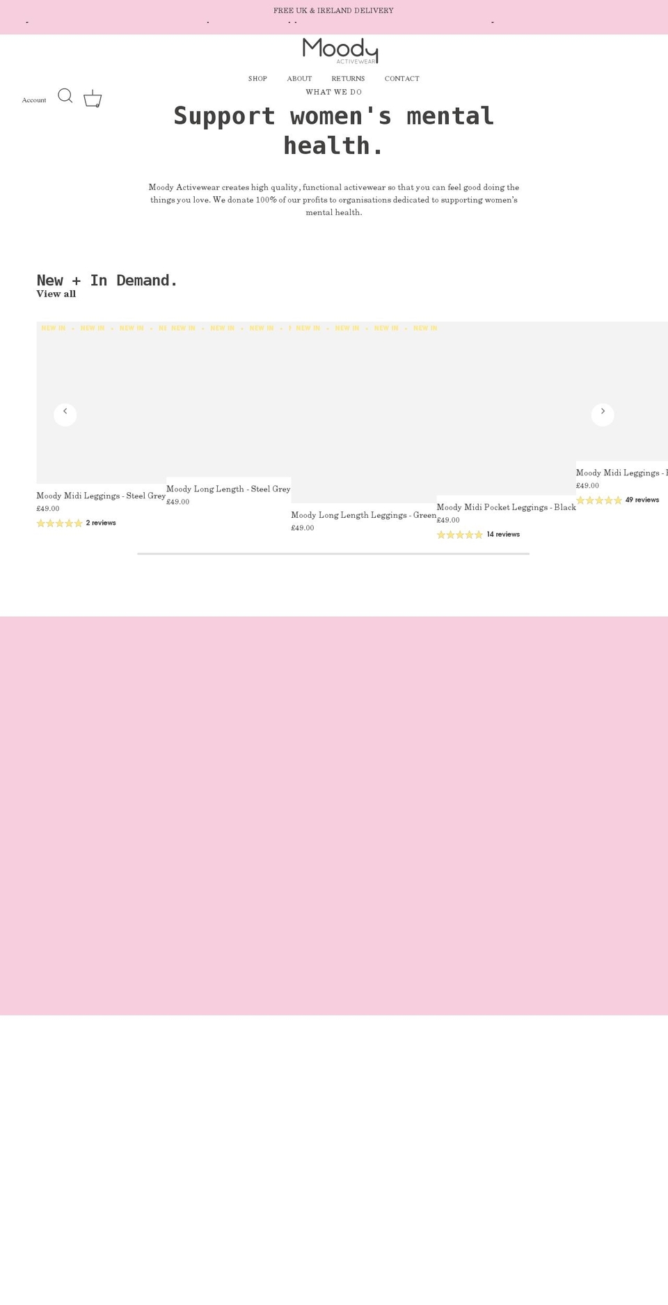 moodyactivewear.com.au shopify website screenshot