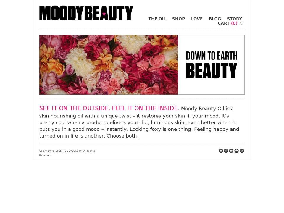 moodybeautyoil.com — Shopify storefront screenshot