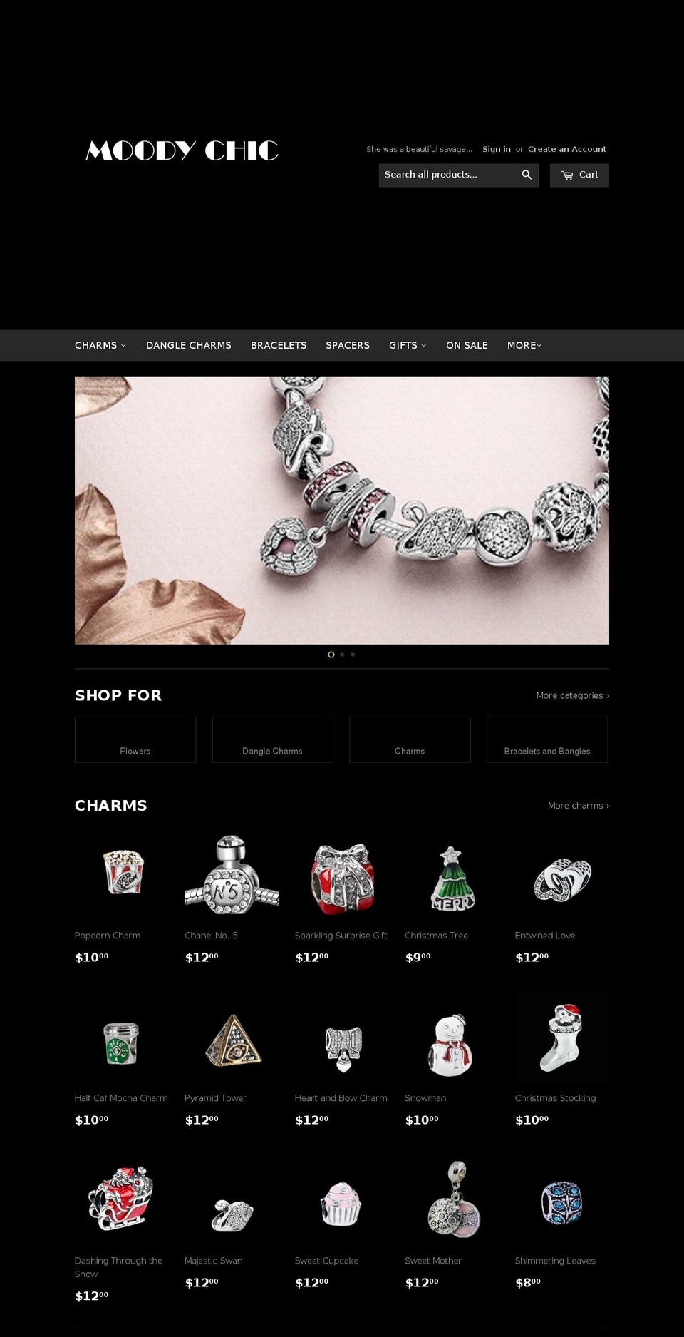 moodychic.com — Shopify storefront screenshot