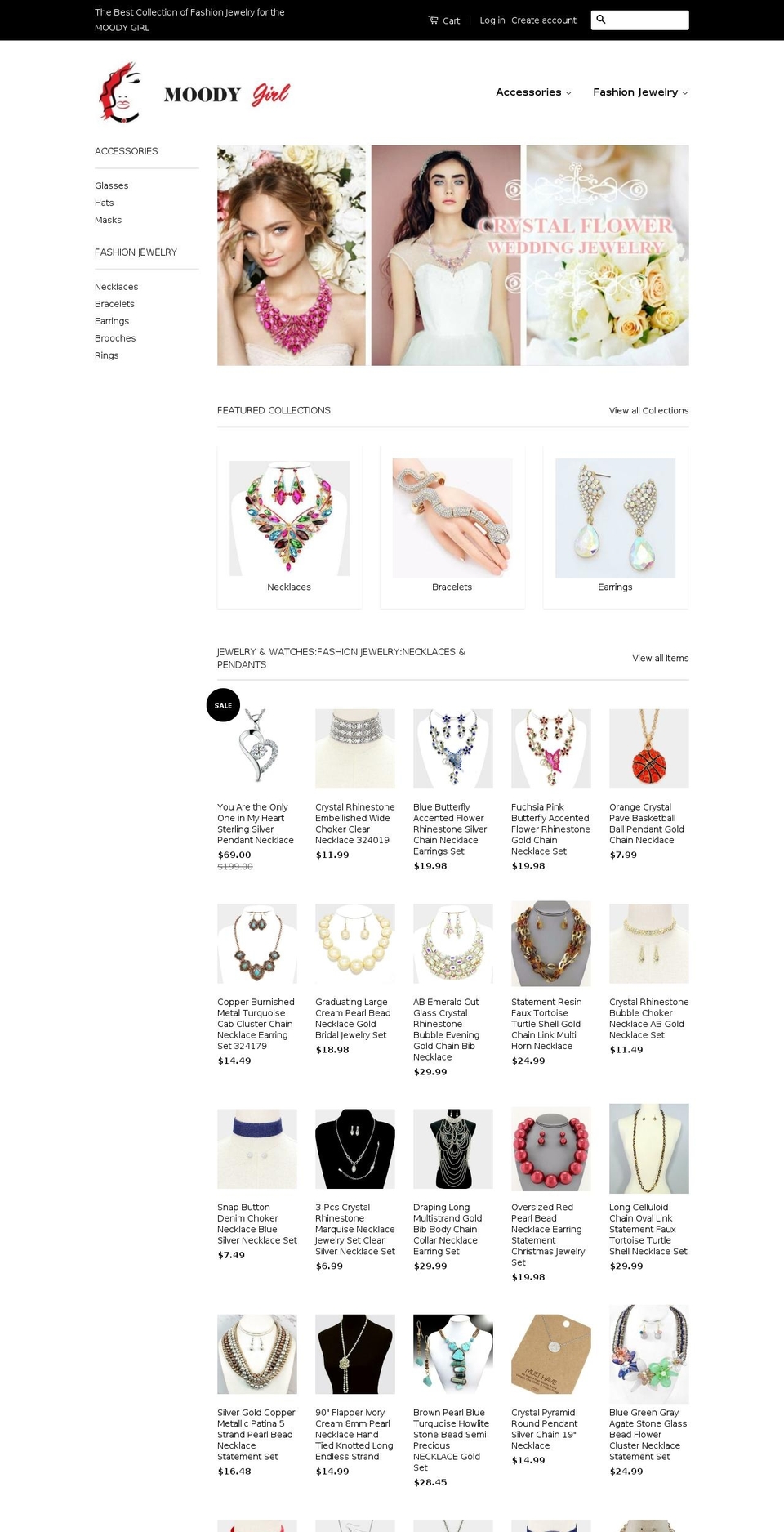 moodygirljewelry.com shopify website screenshot