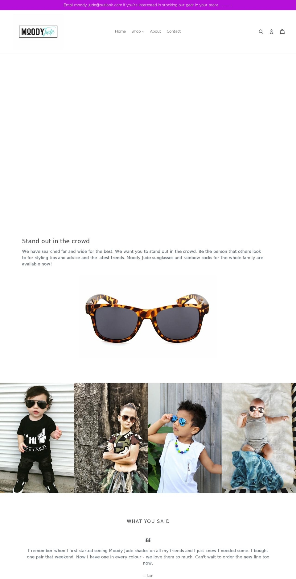 moodyjude.com.au shopify website screenshot