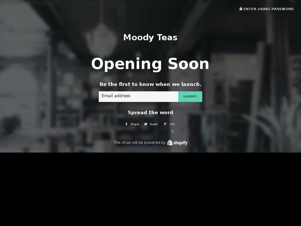 moodyteas.com — Shopify storefront screenshot