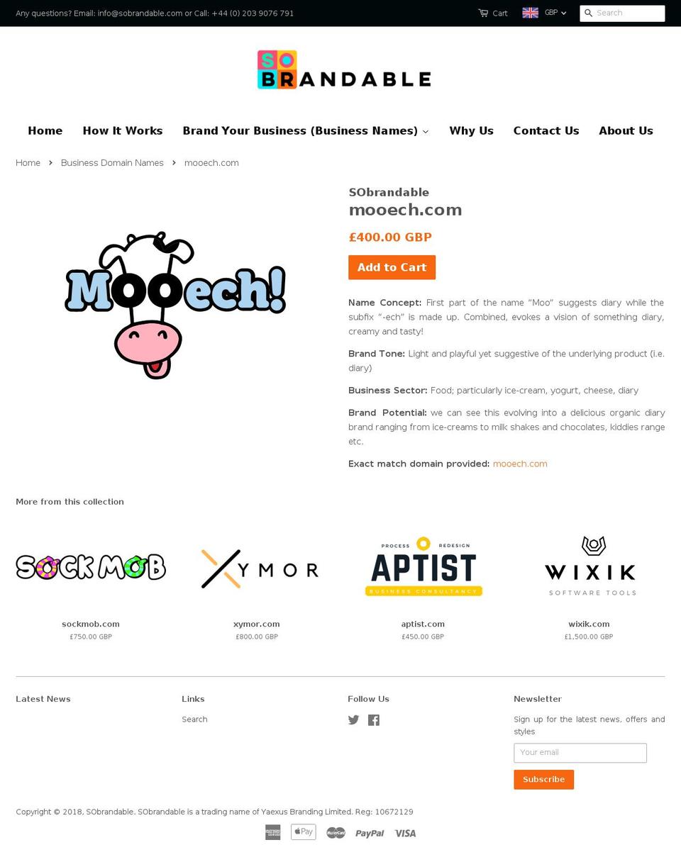 mooech.com — Shopify storefront screenshot