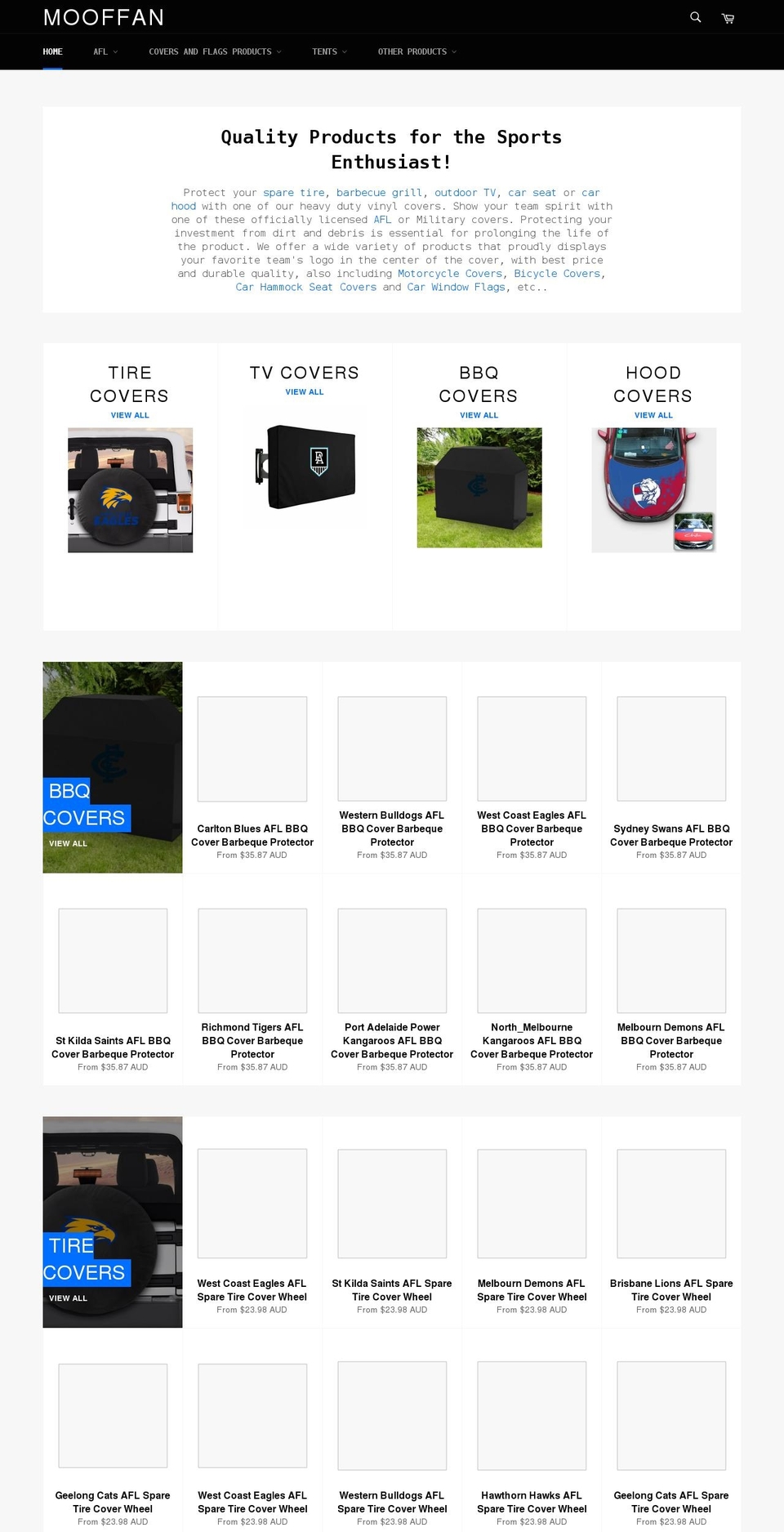 mooffan.com shopify website screenshot