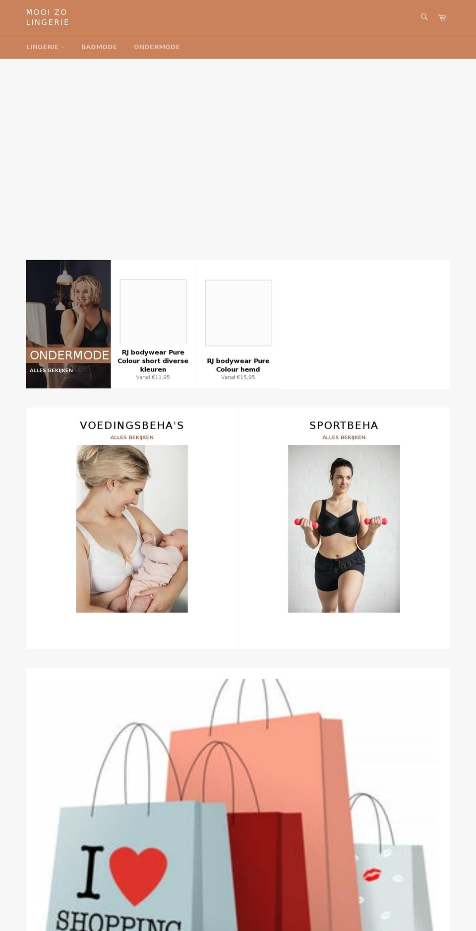 mooizolingerie.nl shopify website screenshot