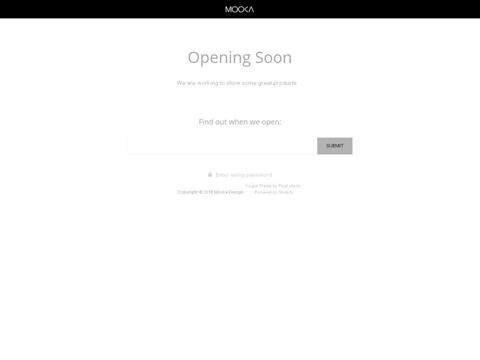 mookadesign.com shopify website screenshot