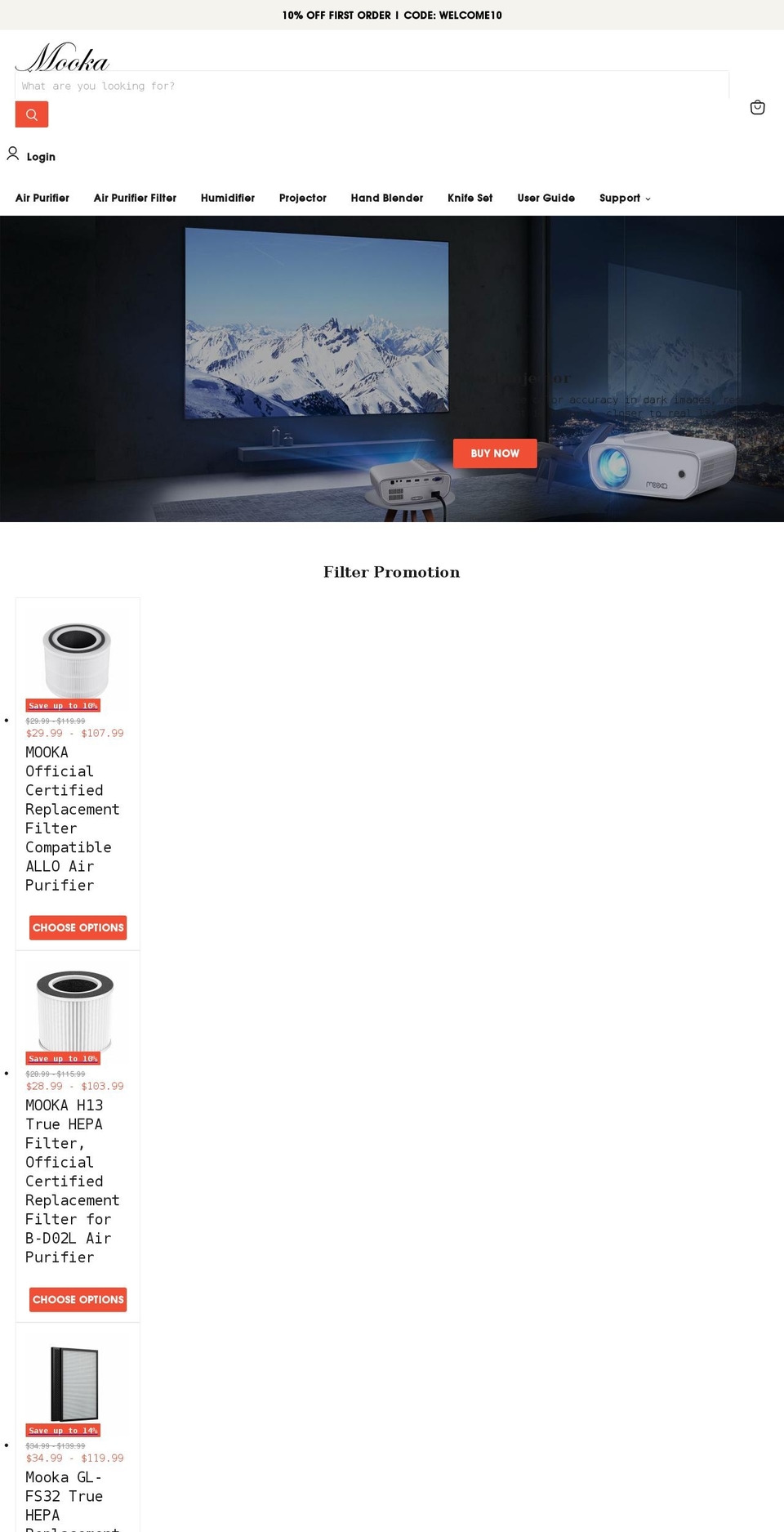 Customize Shopify theme site example mookashops.com