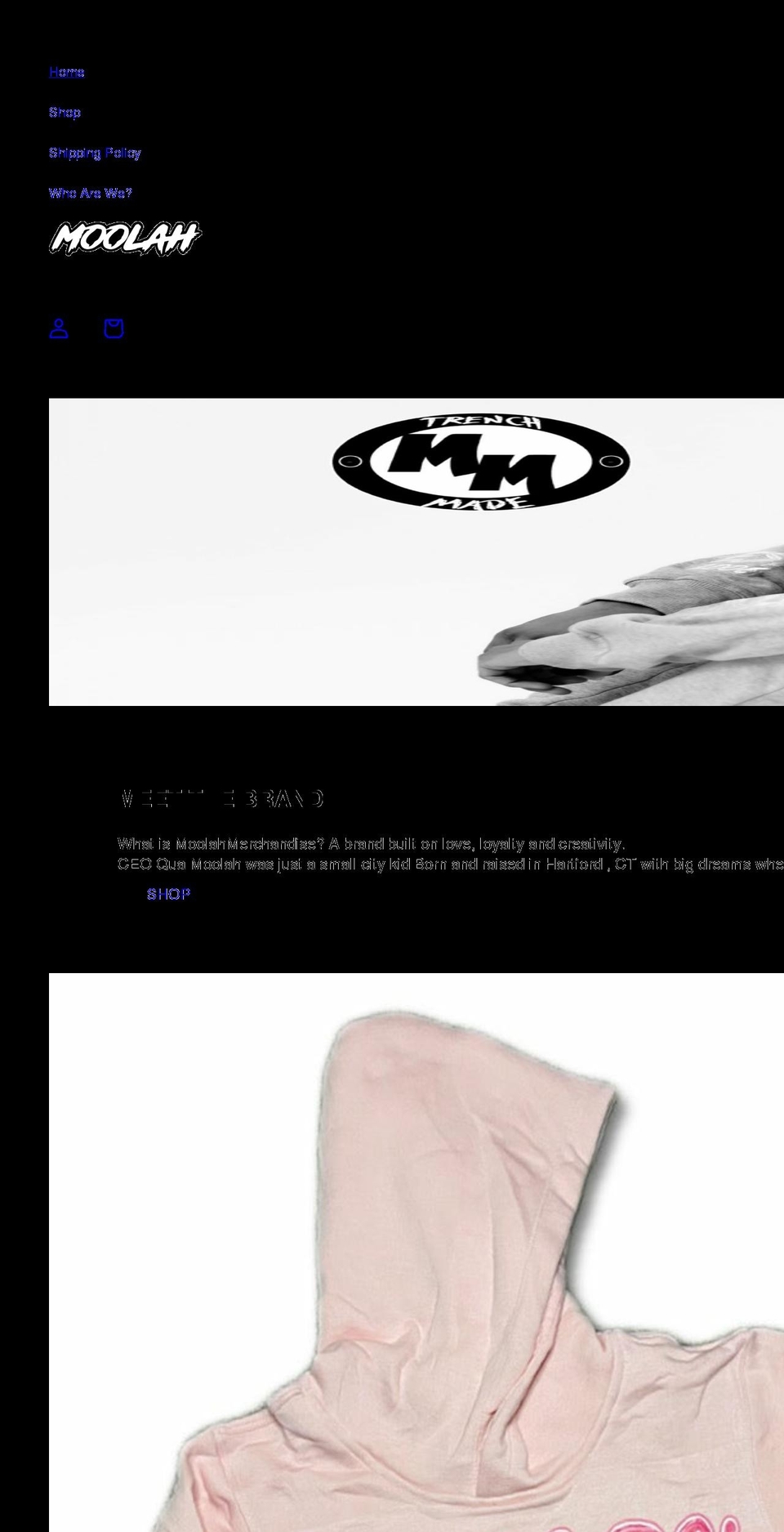 moolahmerchandise.com shopify website screenshot