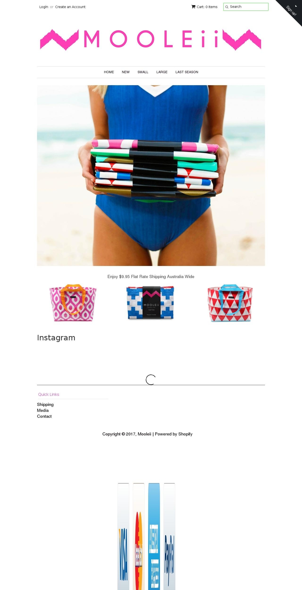 mooleii.com shopify website screenshot