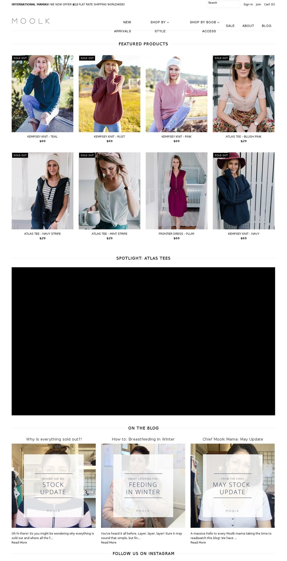 moolkshop.com.au shopify website screenshot