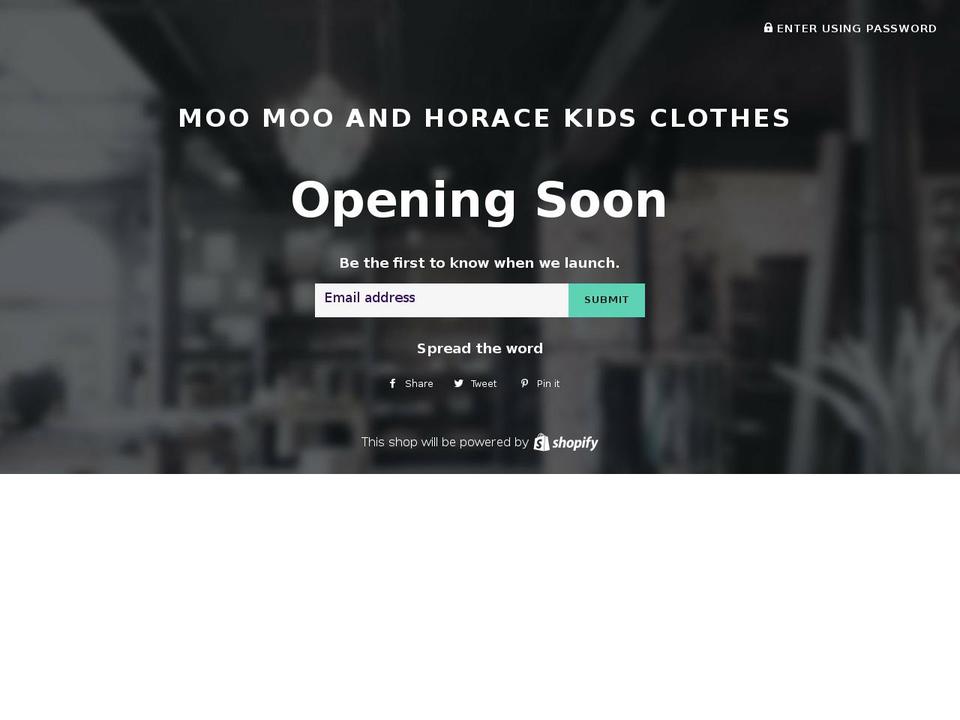 moomooandhoracekidsclothes.com — Shopify storefront screenshot