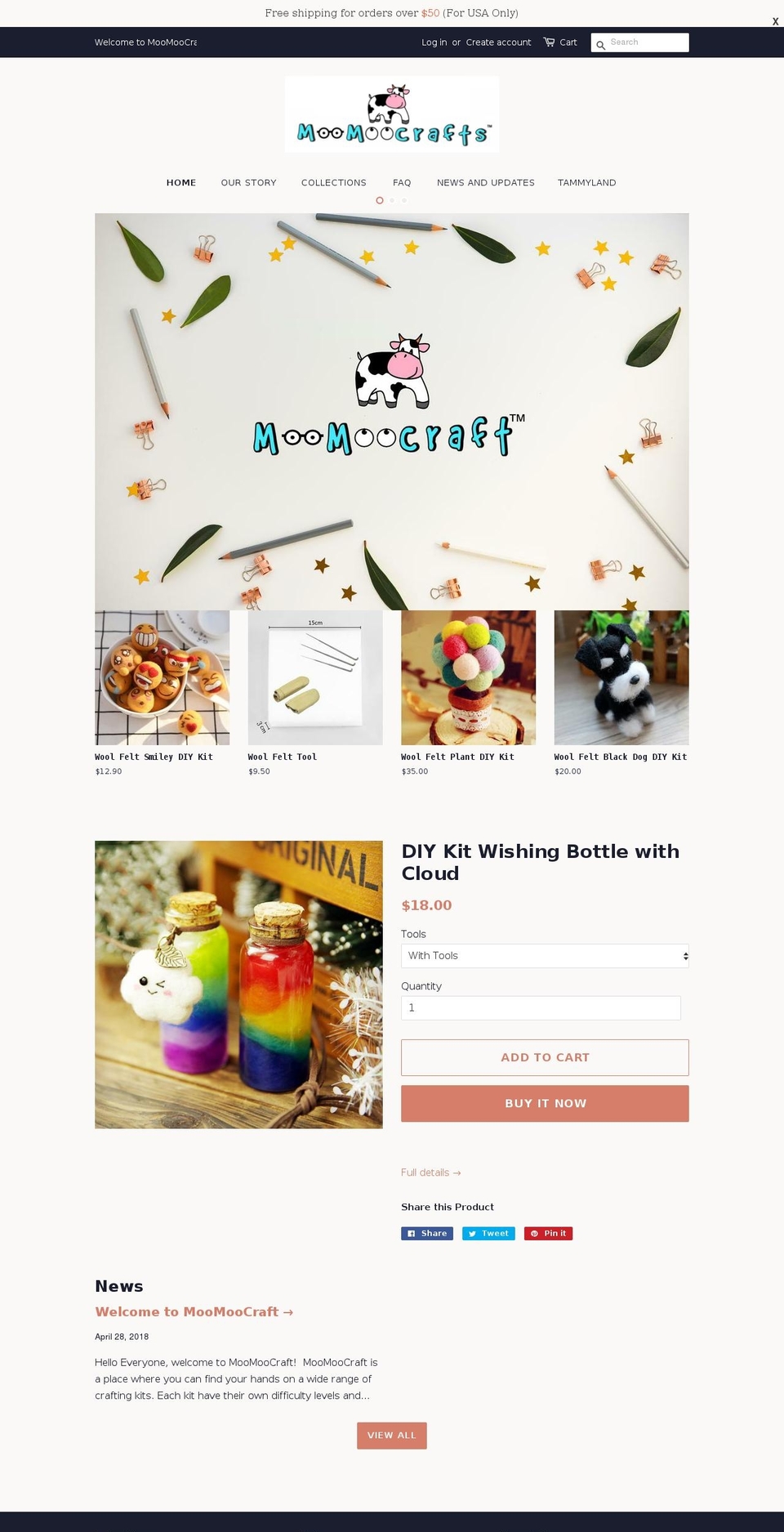 moomoocraft.com — Shopify storefront screenshot