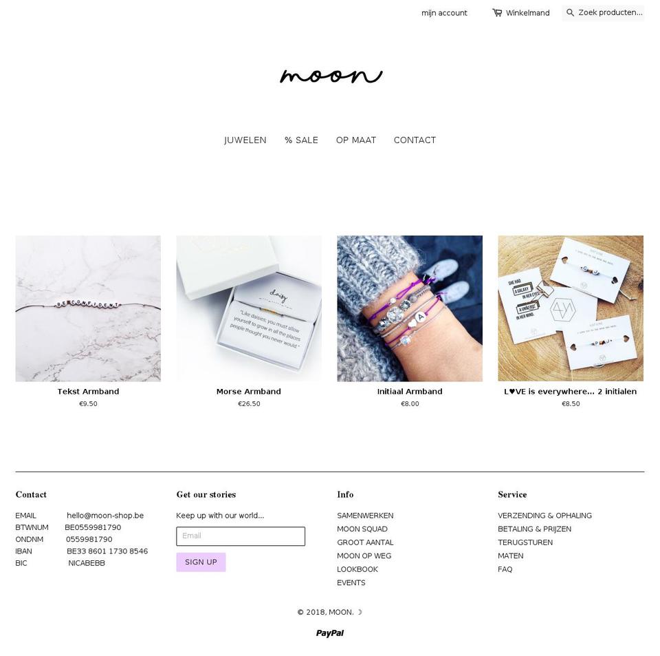 moon-bracelets.com — Shopify storefront screenshot