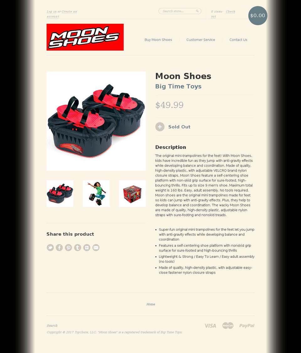 moon-shoes.com shopify website screenshot