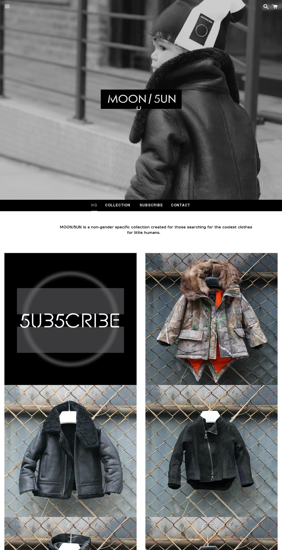 moon5un.com — Shopify storefront screenshot