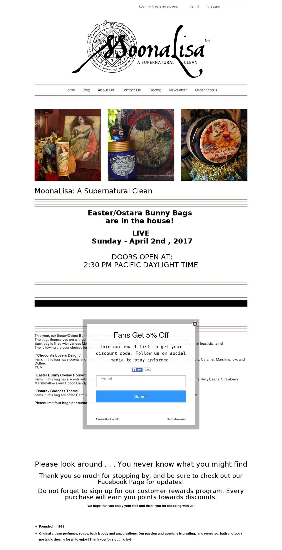 moonalisa.com shopify website screenshot