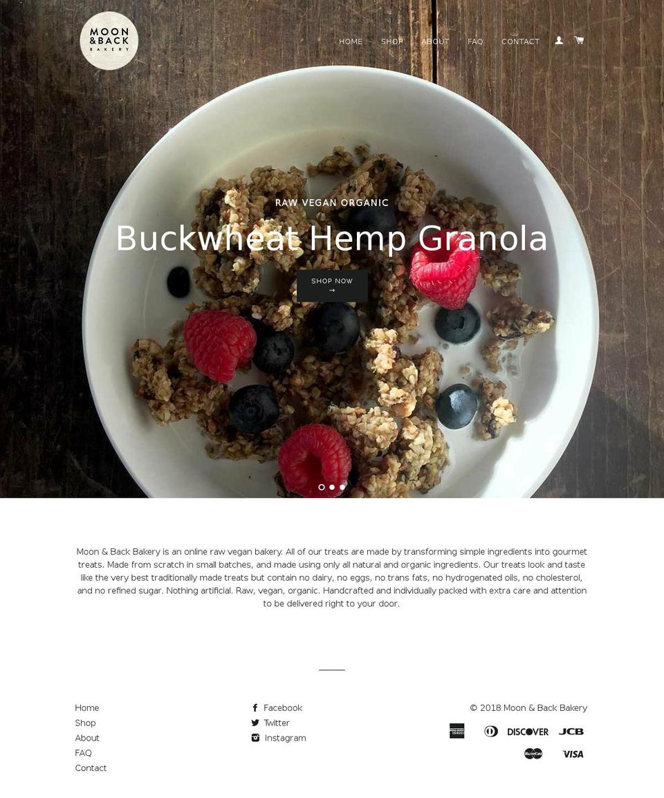 moonandbackbakery.com — Shopify storefront screenshot