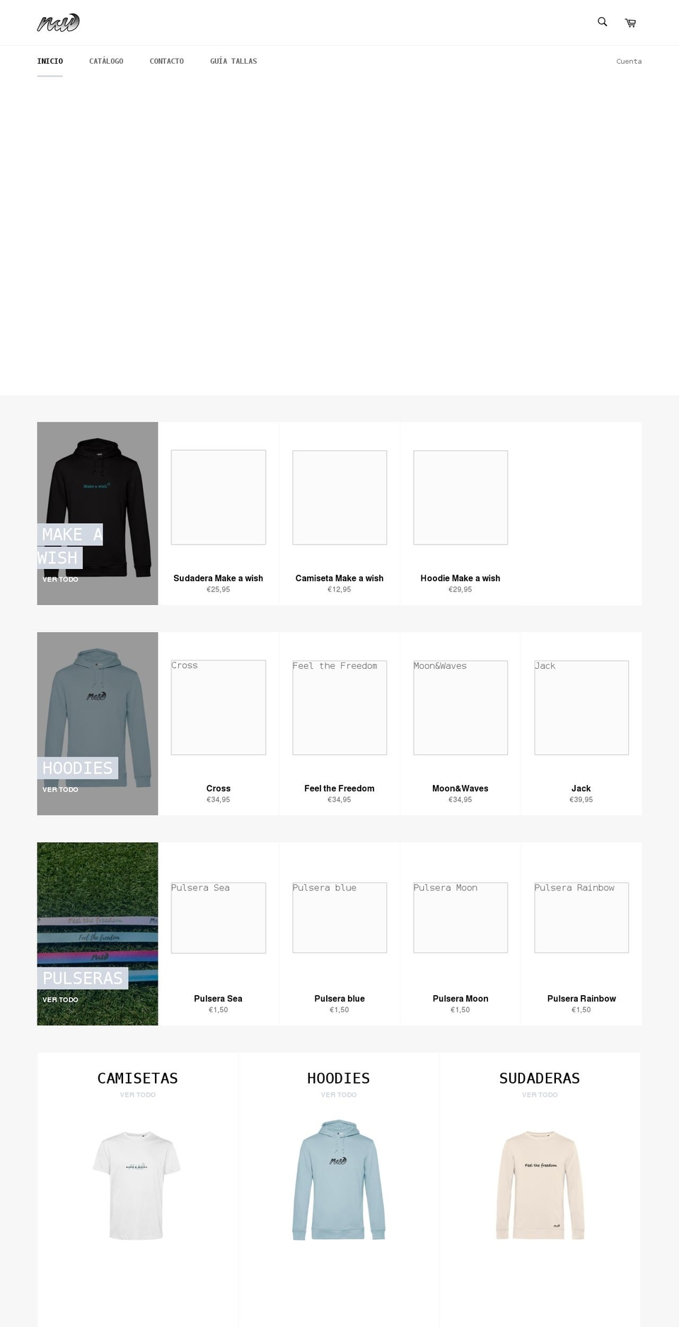 moonandwaves.com shopify website screenshot