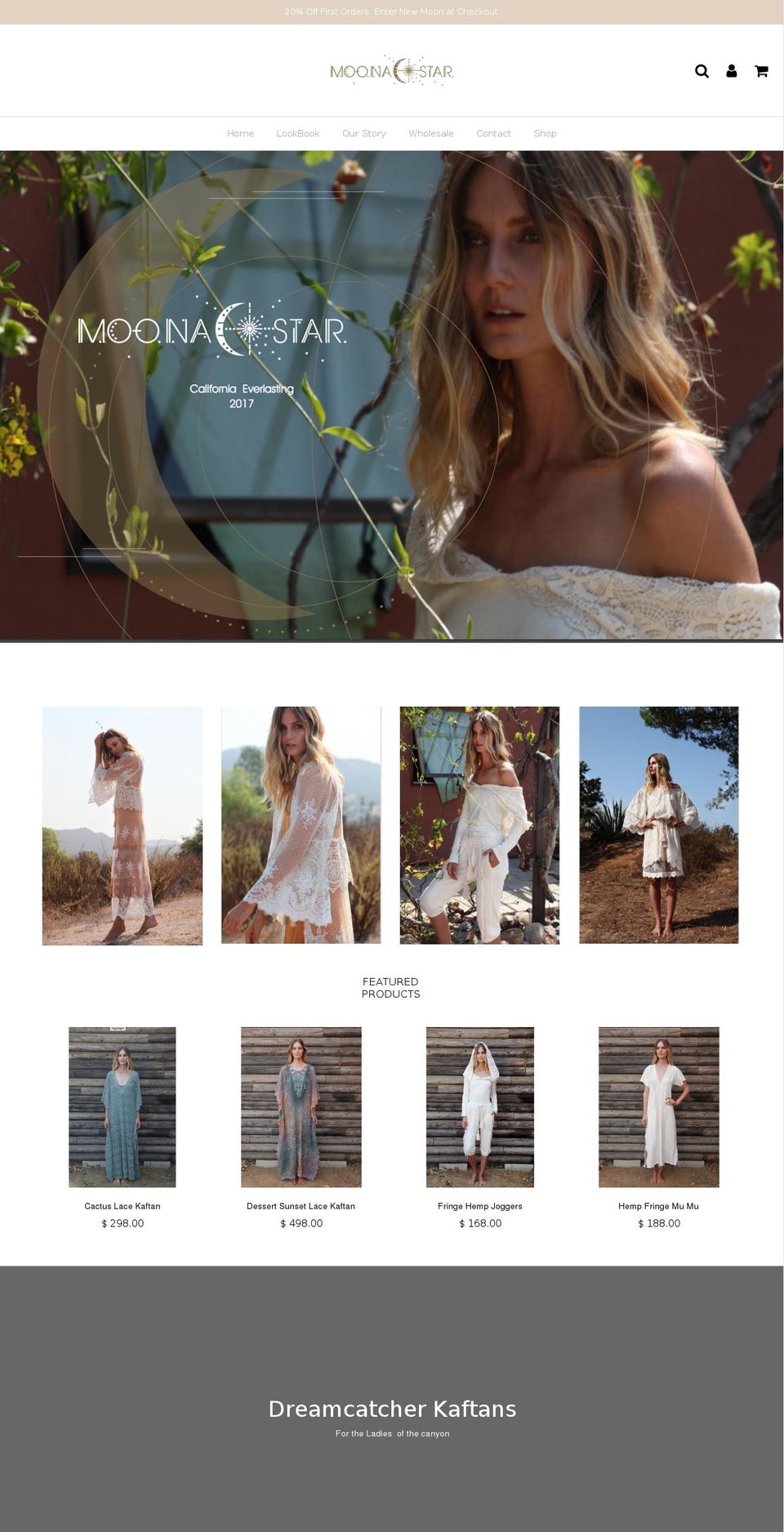 moonastar.com shopify website screenshot