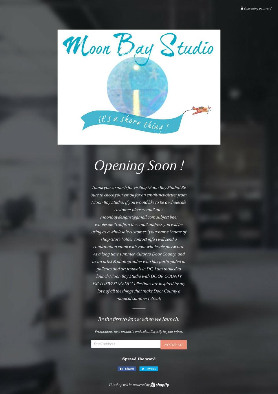 moonbaystudio.com — Shopify storefront screenshot