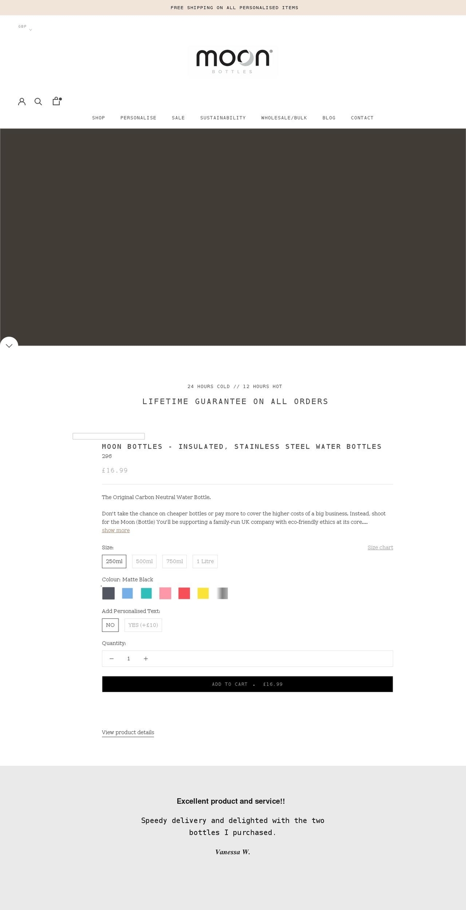 moonbottles.co.uk shopify website screenshot