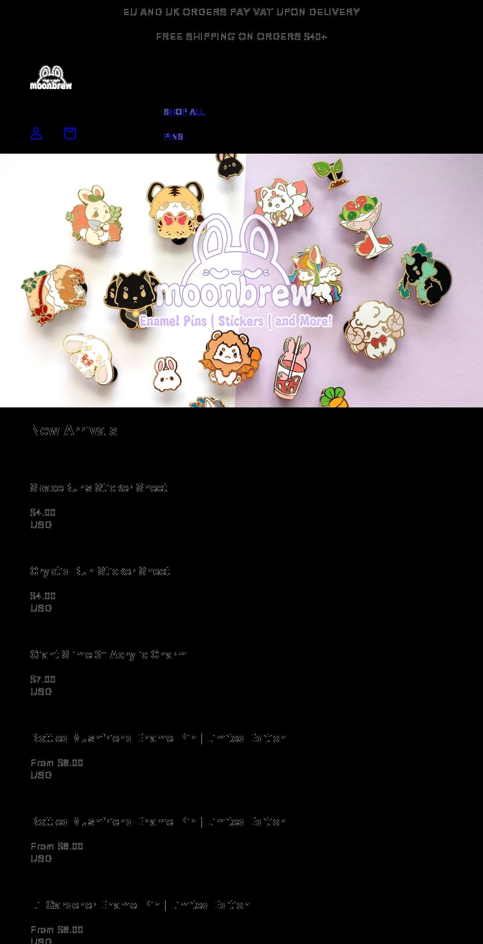 moonbrewshop.com shopify website screenshot