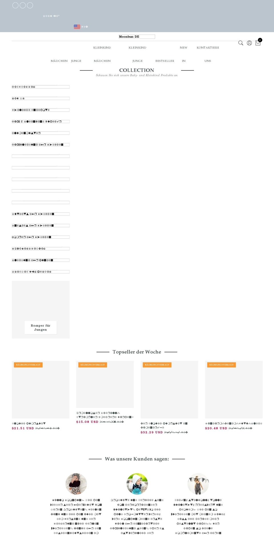 moonbun.de shopify website screenshot