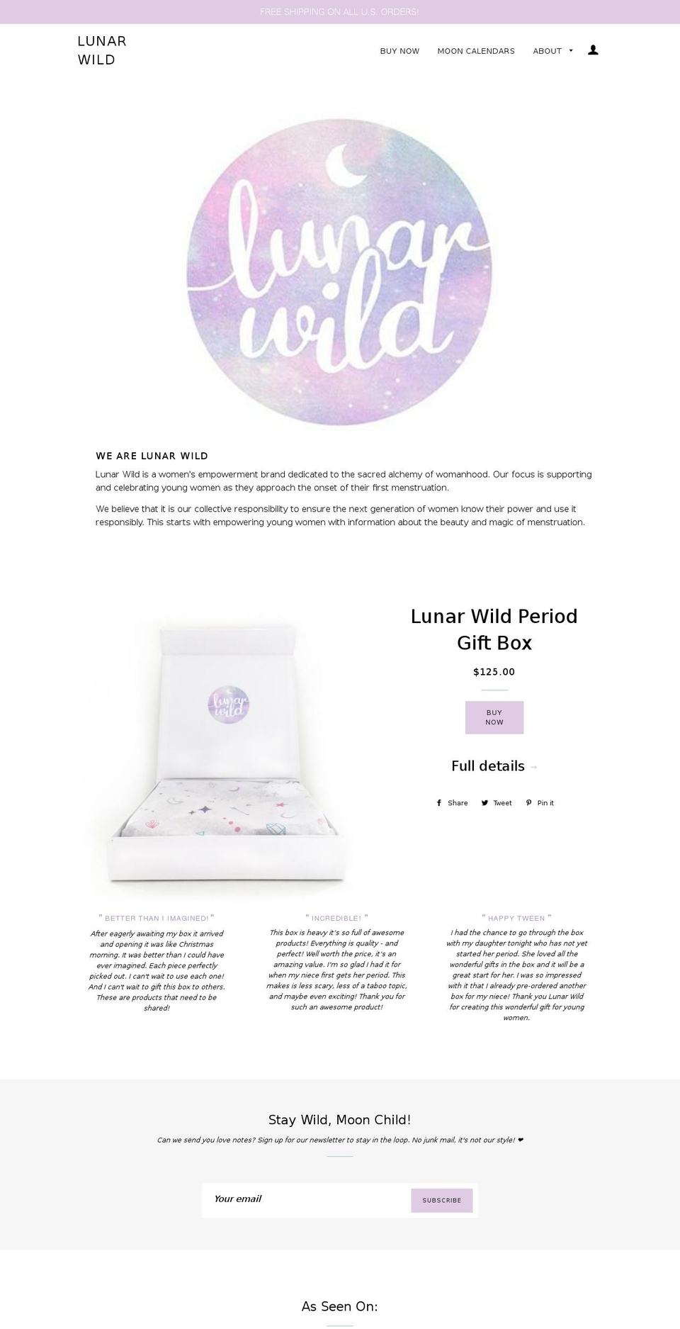 moonceremony.com — Shopify storefront screenshot