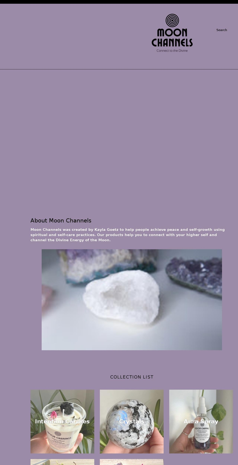 moonchannels.com shopify website screenshot