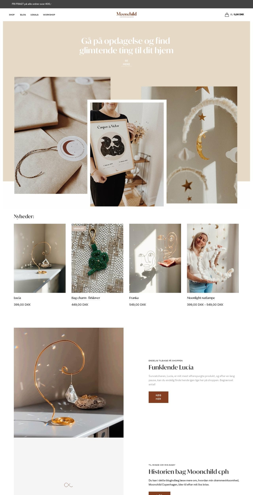 moonchildcph.dk shopify website screenshot