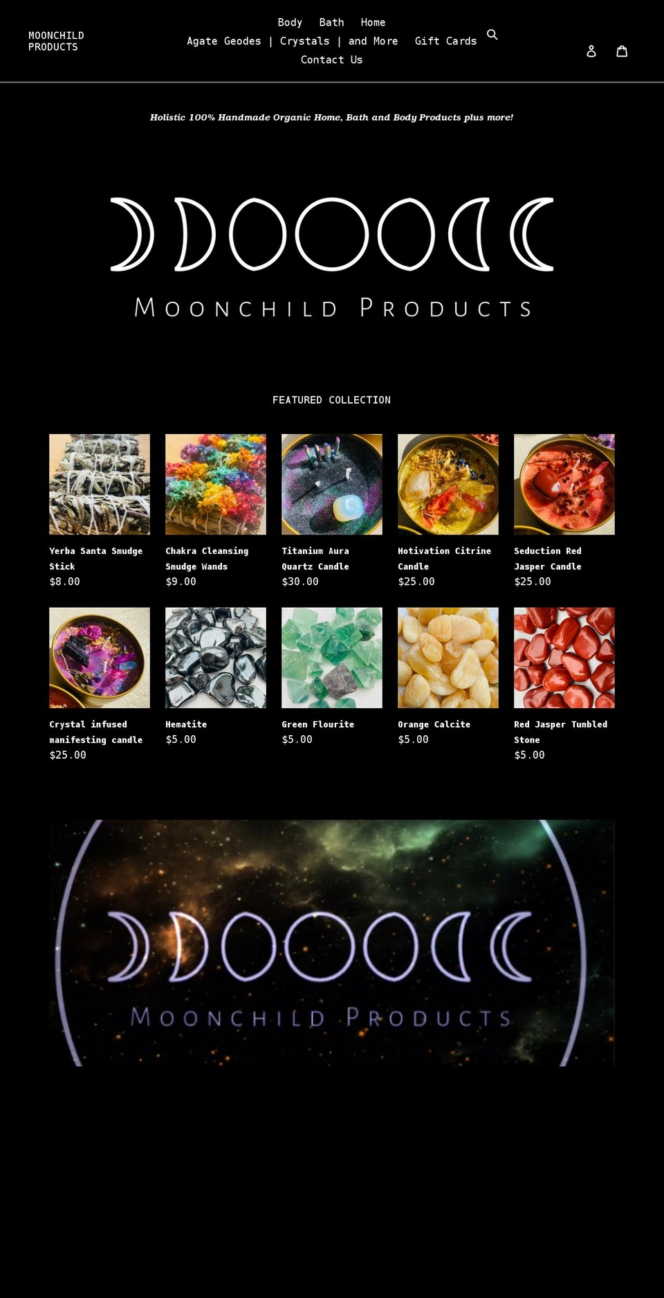 moonchildproducts.com shopify website screenshot